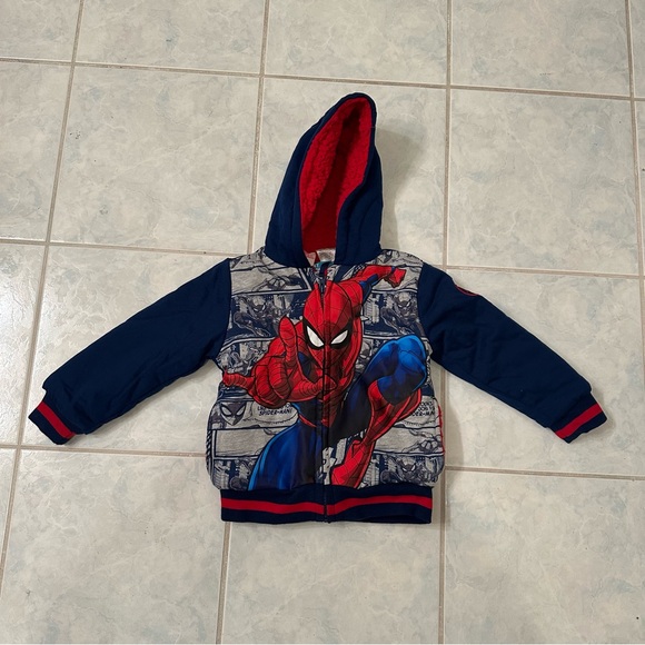 NWT Kids Marvel Spider-Man Zip up Hoodie size 4T - Picture 1 of 9